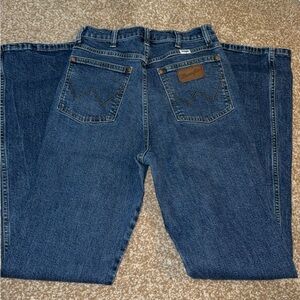 Wrangler High Rise Bootcut Leg Jeans - Blue